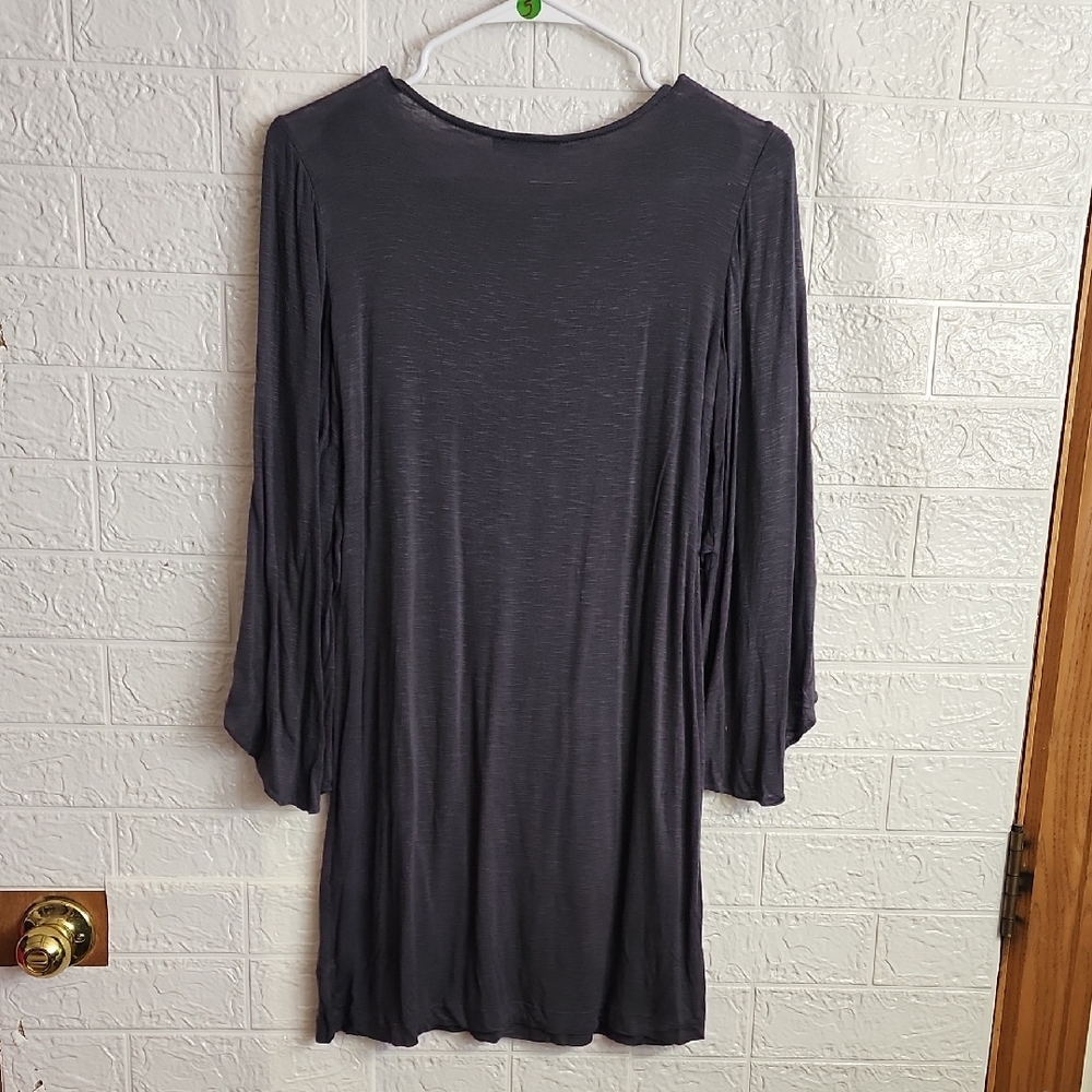 Chic Charcoal Long Sleeve Dress - Picture 5 of 5
